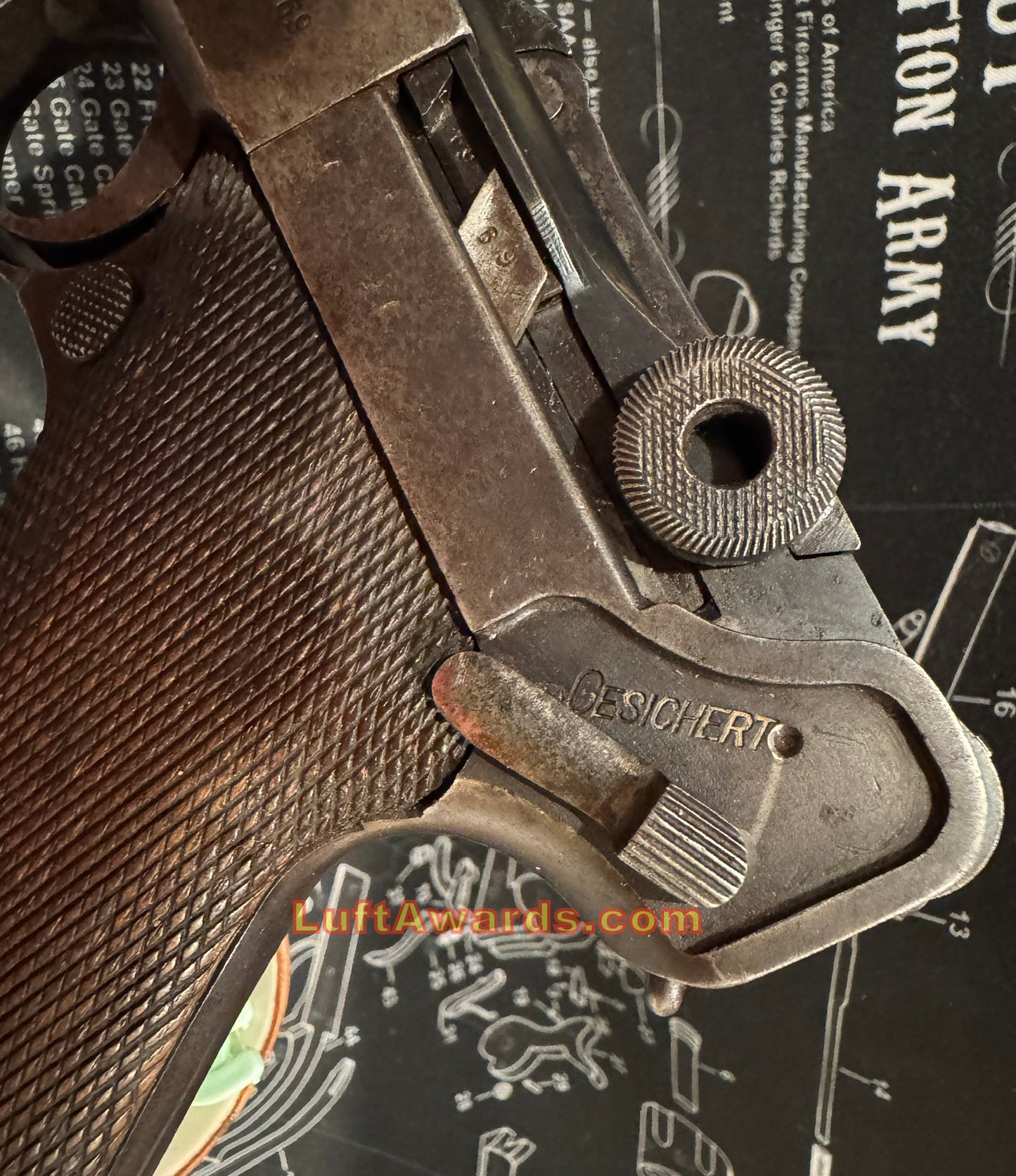Erfurt Luger ~ 1916 ~ 9mm Firearm WWI Gun