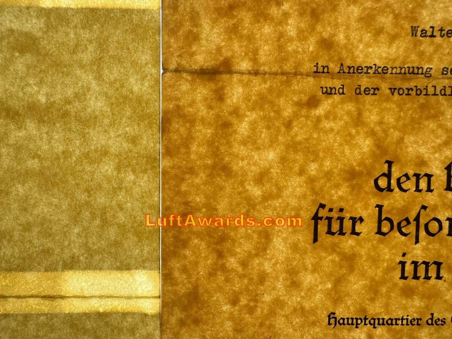 Z NFS Honor Goblet Document to RK with Oaks Winner Nachtjagdgeschwader CONTROVERSIAL