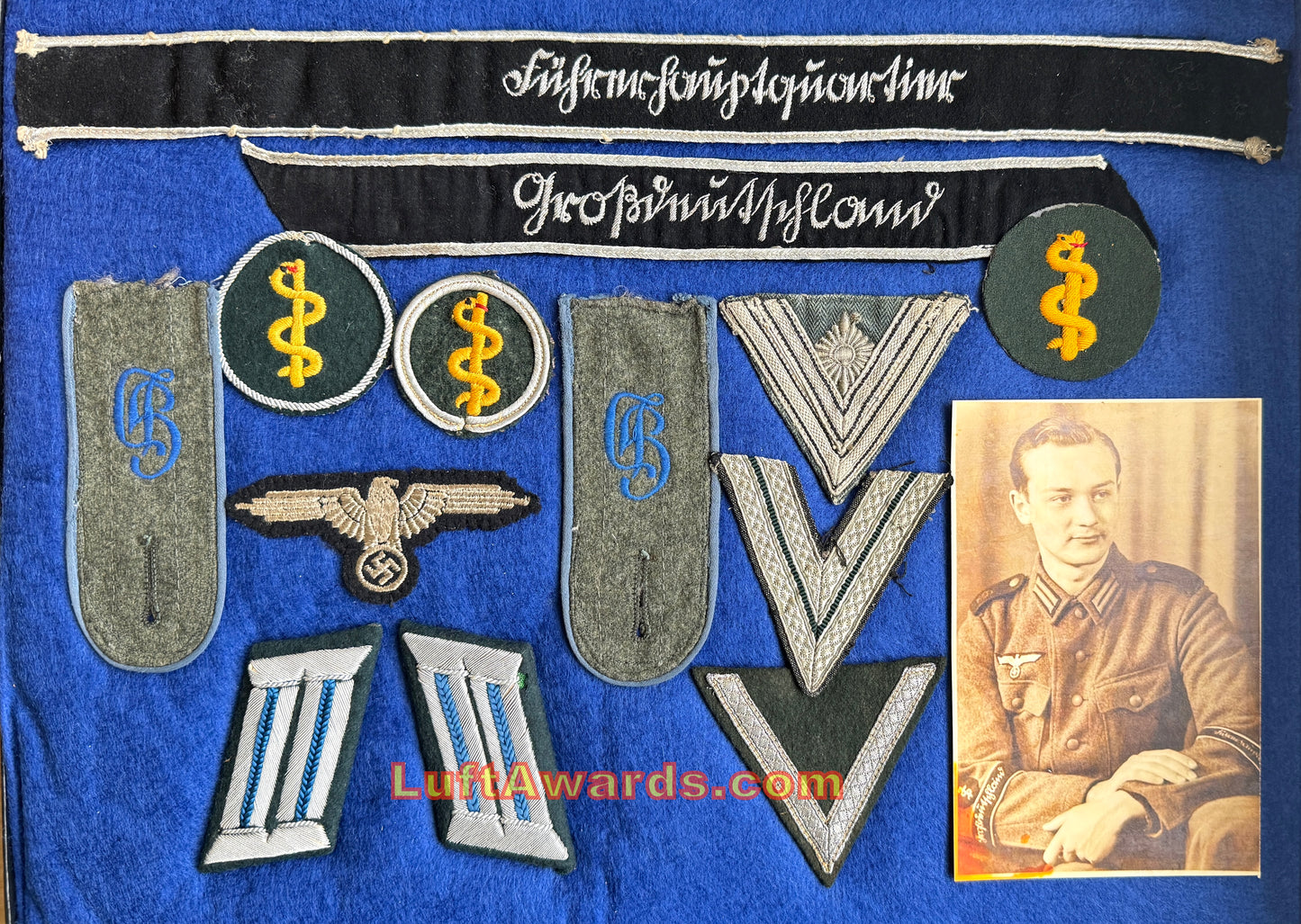 A Führerhauptquartiere Großdeutschland Officer Cuff Title  (Fuhrer Headquarters!) Grouping Complete Set