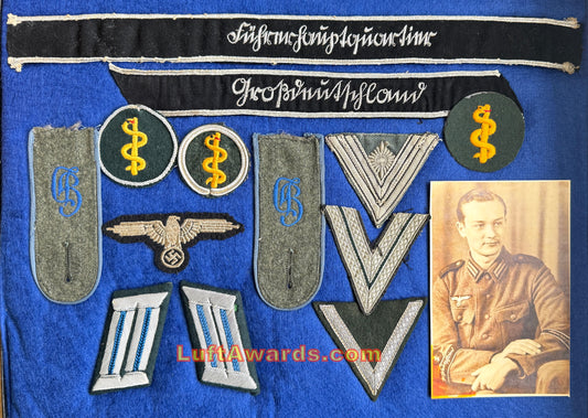 A Führerhauptquartiere Großdeutschland Officer Cuff Title  (Fuhrer Headquarters!) Grouping Complete Set