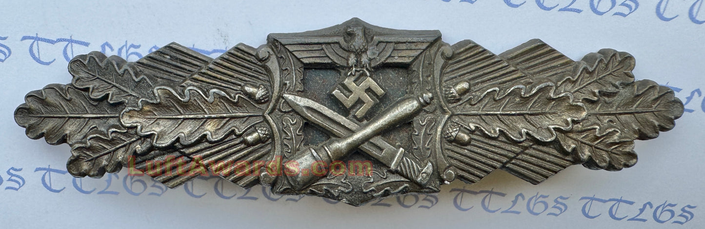 CCC Close Combat Clasp Bronze AGMuK! Excellent FEC W.L. PEEKHAUS BERLIN