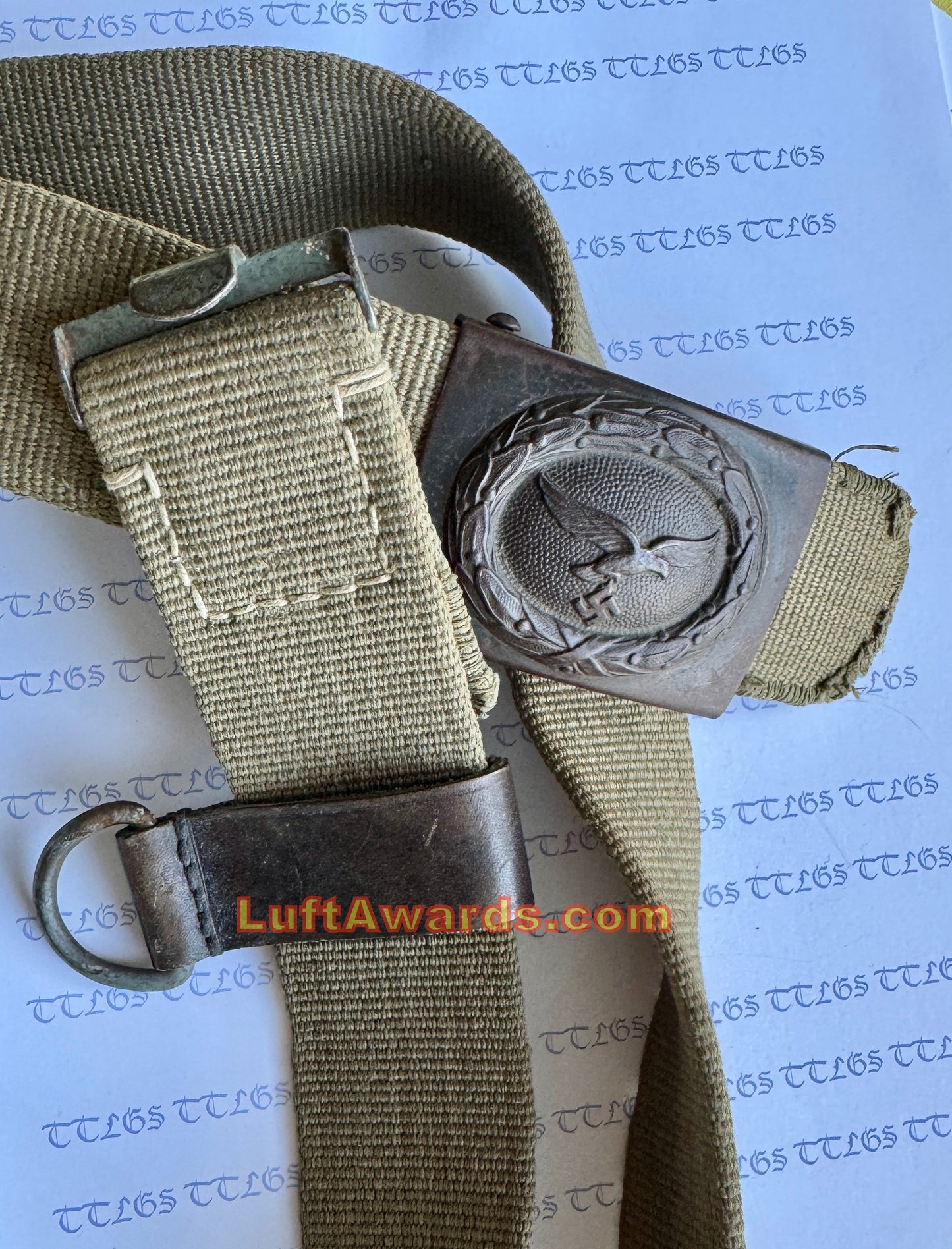 Tropical Web Belt Complete w/Buckle and D Ring Luftwaffe