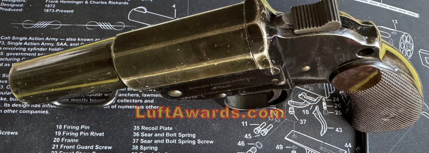 Leuchtpistole 34 Walther Flare Gun Typical Luftwaffe Carry
