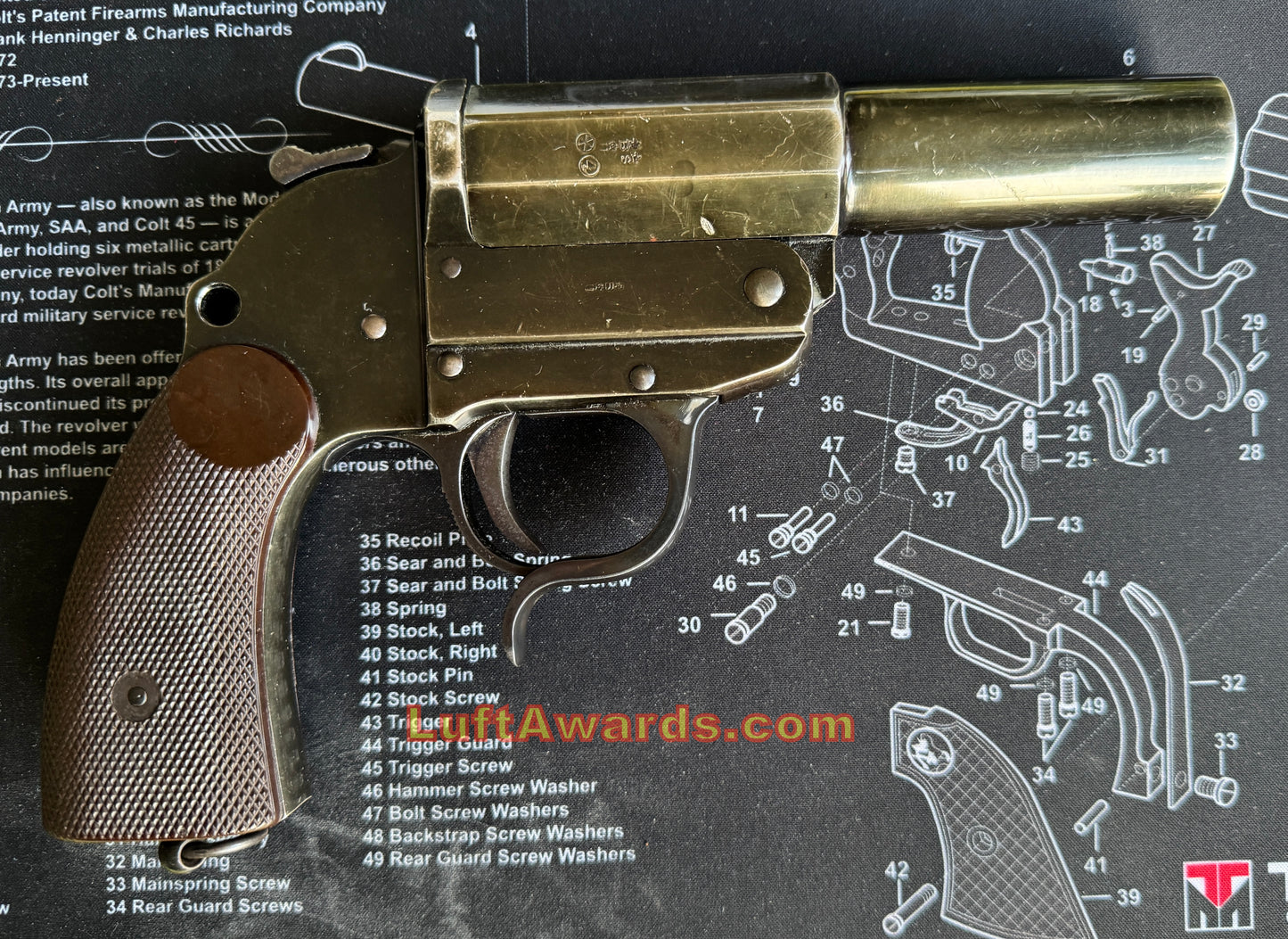 Leuchtpistole 34 Walther Flare Gun Typical Luftwaffe Carry