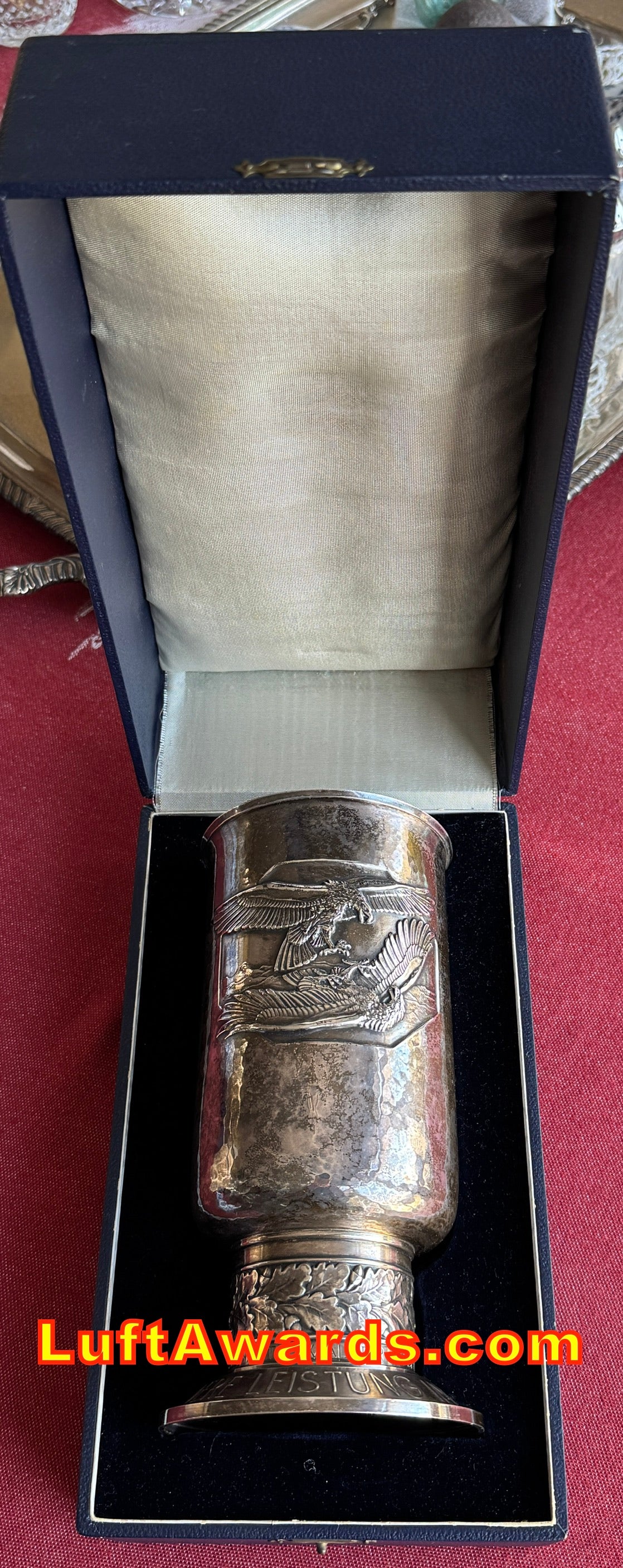 A CASED Honor Goblet 20 Kills 835 Silver Battle of Britain ACE ALL Documents AND Orig Photos