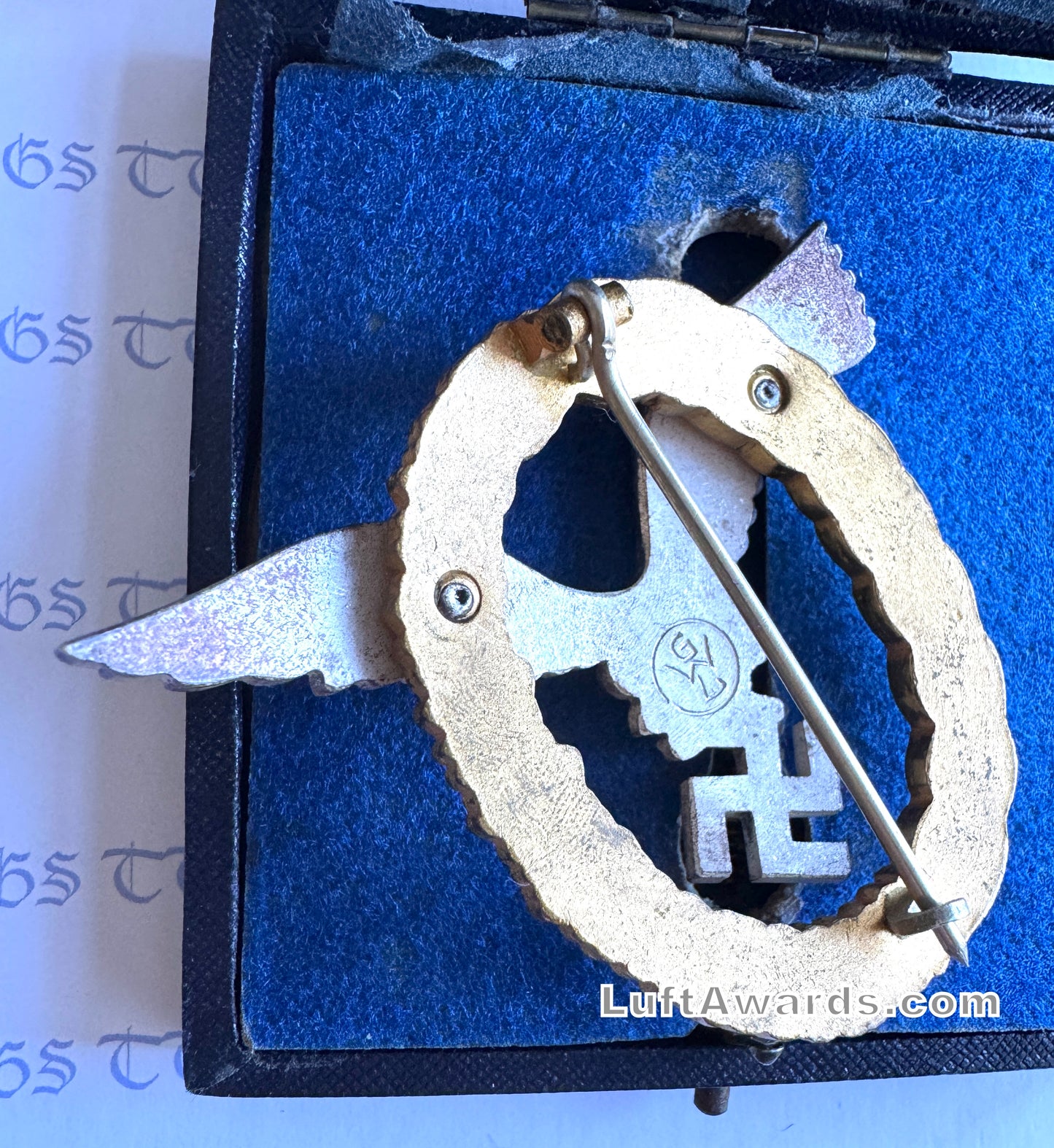 A GWL Pilot Observer P/O Cased Badge PRICE REDUCED