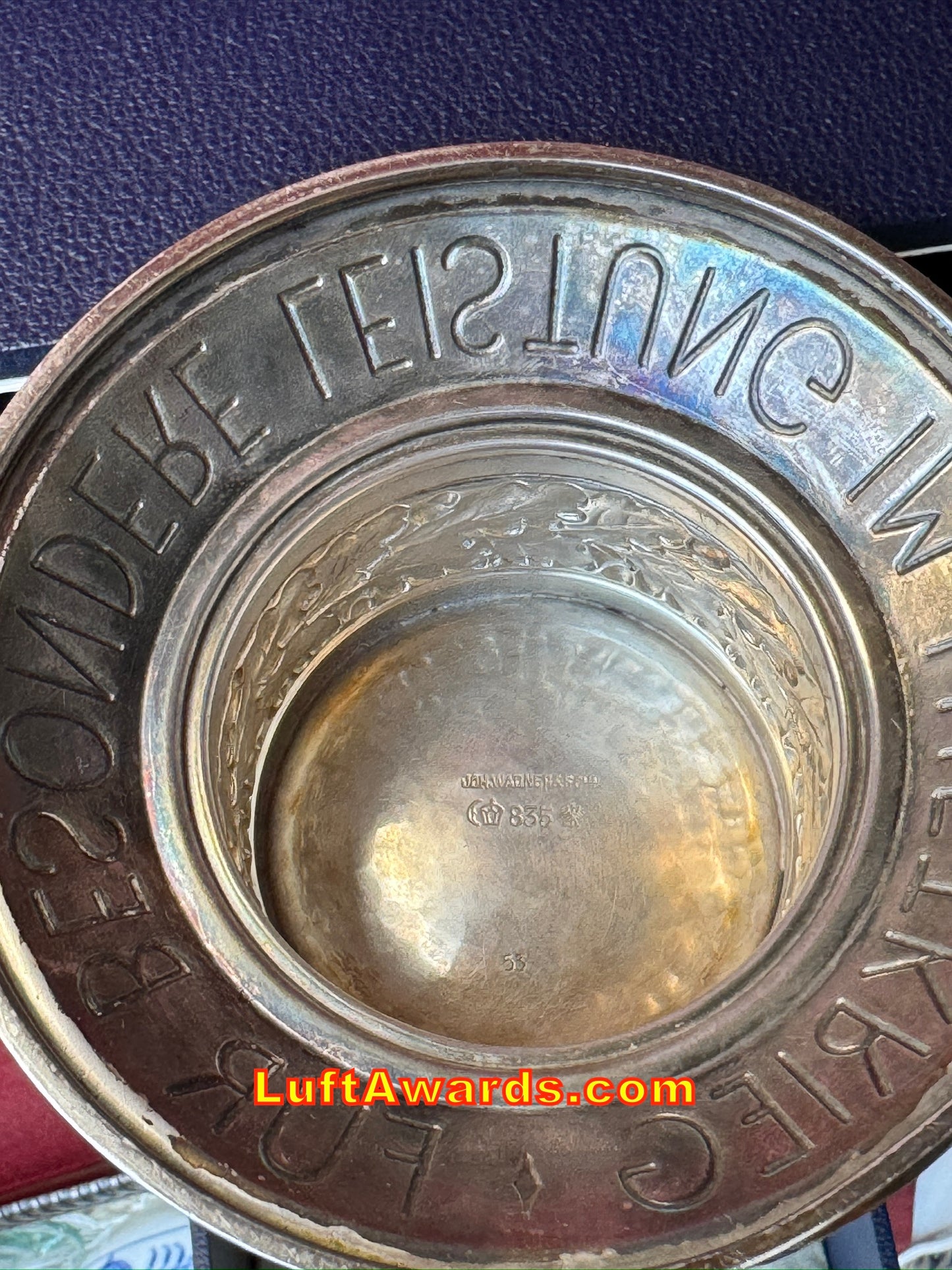 A CASED Honor Goblet 20 Kills 835 Silver Battle of Britain ACE ALL Documents AND Orig Photos