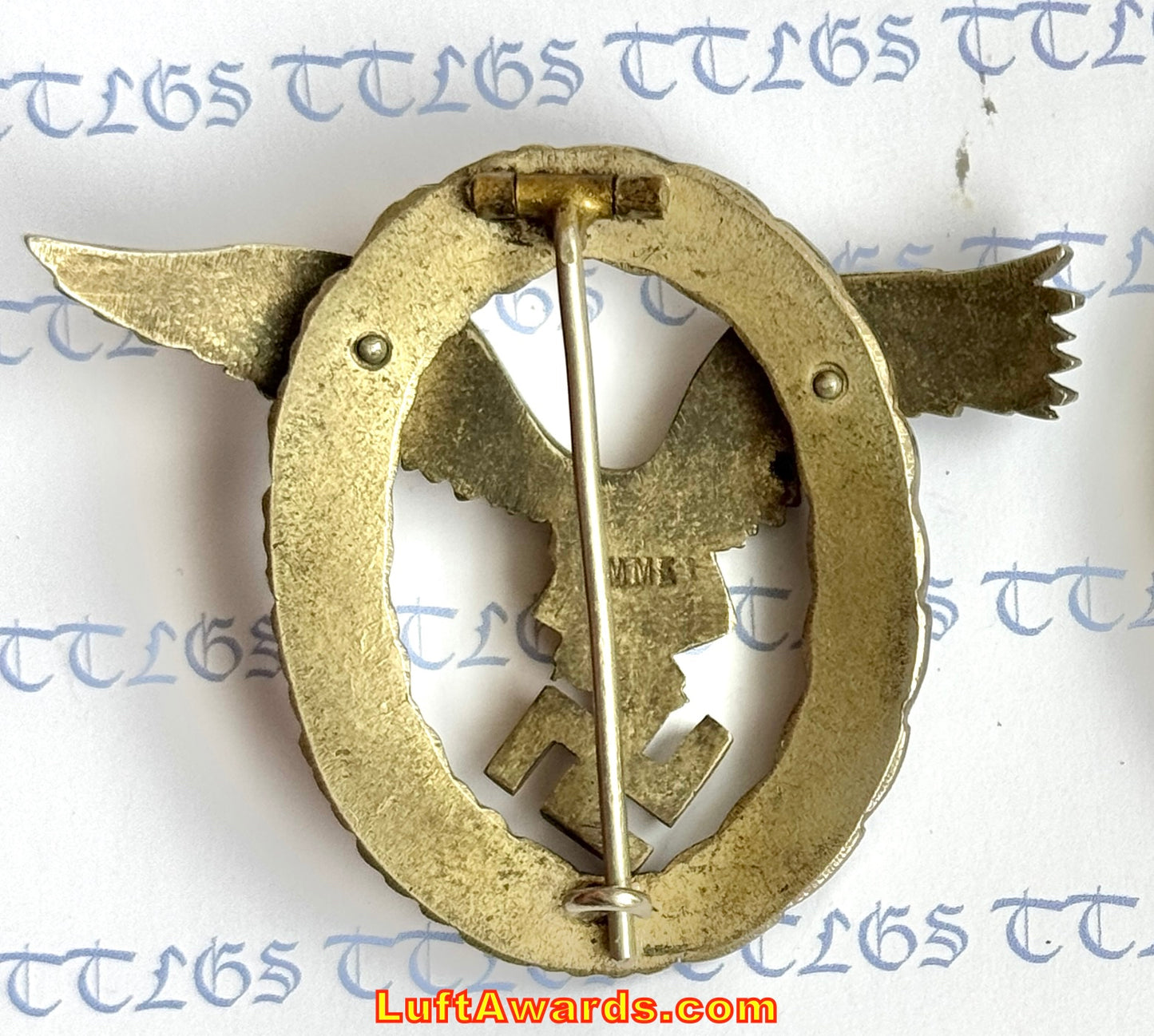 Luftwaffe Pilot Flugzeugfuhrer Badge on Juncker Parts