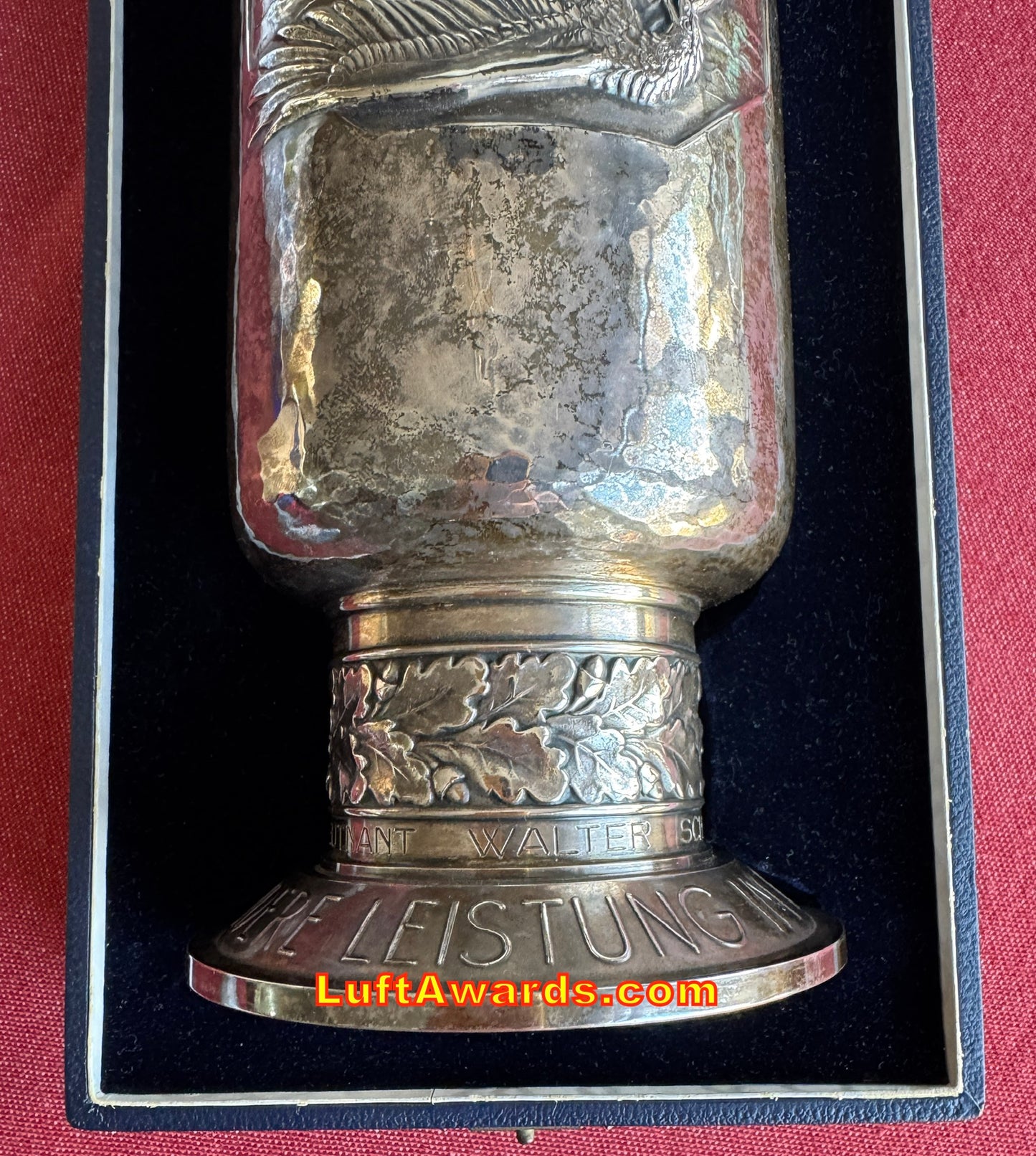 A CASED Honor Goblet 20 Kills 835 Silver Battle of Britain ACE ALL Documents AND Orig Photos