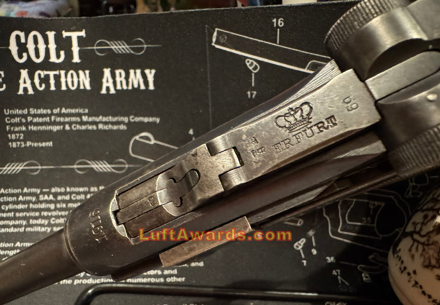 Erfurt Luger ~ 1916 ~ 9mm Firearm WWI Gun