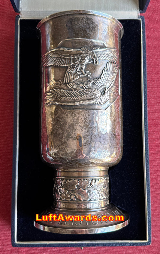 A CASED Honor Goblet 20 Kills 835 Silver Battle of Britain ACE ALL Documents AND Orig Photos