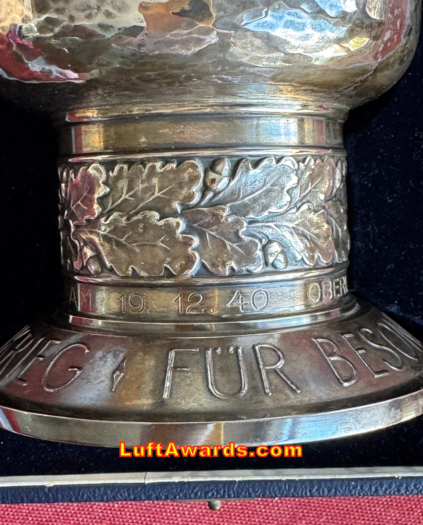 A CASED Honor Goblet 20 Kills 835 Silver Battle of Britain ACE ALL Documents AND Orig Photos