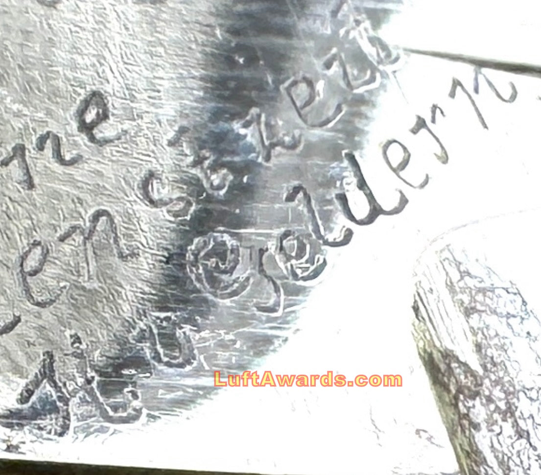 Bayonet Engraved Jagdgeschwader I/334 to H. von Geldern Luftwaffe