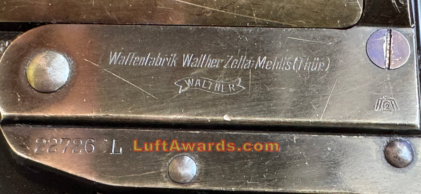 Leuchtpistole 34 Walther Flare Gun Typical Luftwaffe Carry