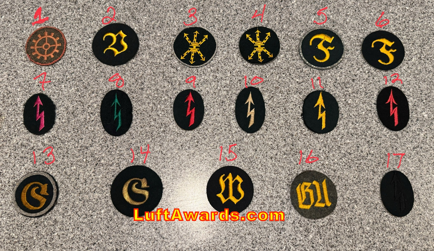 Wehrmacht Trade Insignia Priced Individually or Entire Set