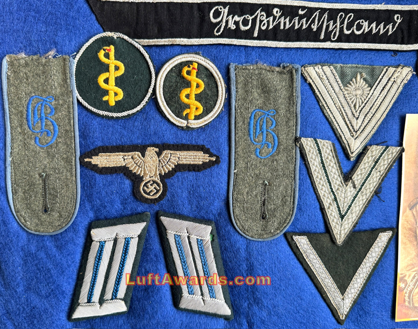 A Führerhauptquartiere Großdeutschland Officer Cuff Title  (Fuhrer Headquarters!) Grouping Complete Set