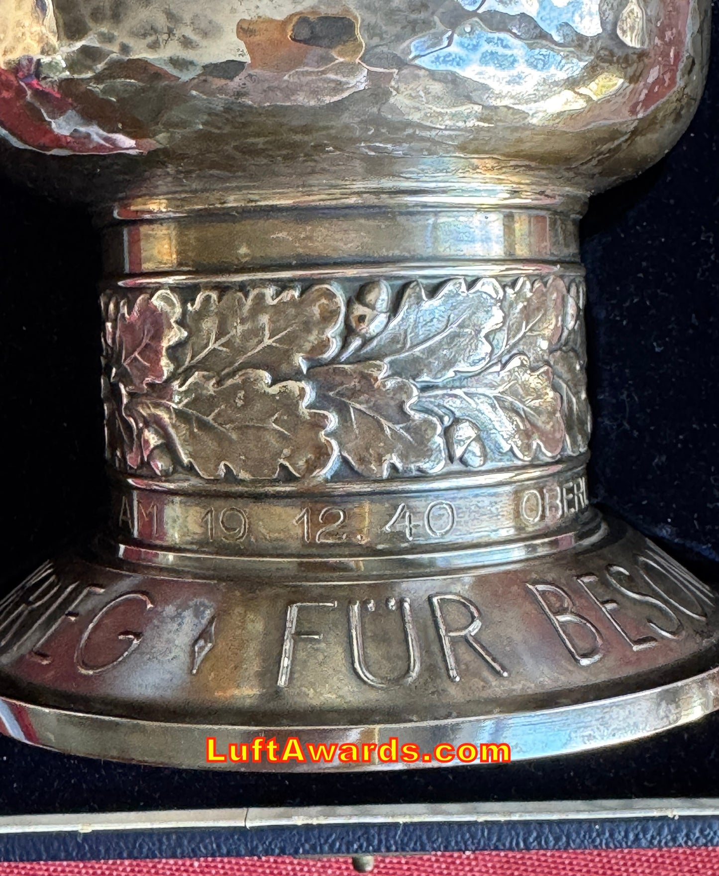A CASED Honor Goblet 20 Kills 835 Silver Battle of Britain ACE ALL Documents AND Orig Photos