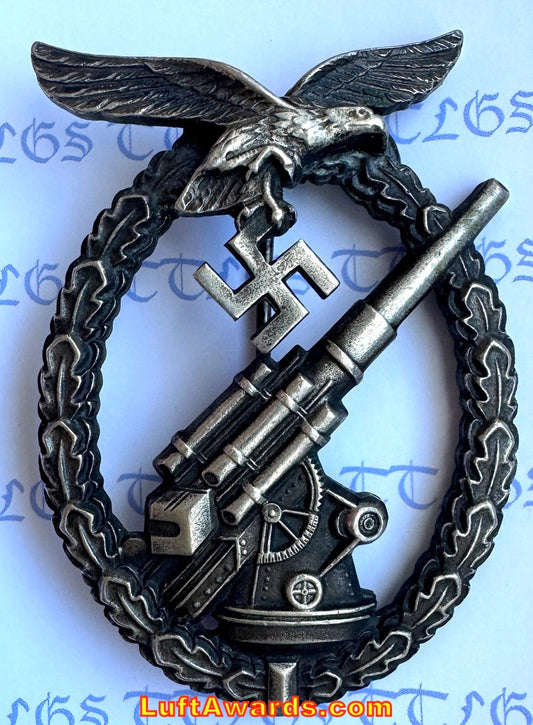 Luftwaffe Anti-Aircraft Gunner Qualification Badge Gustav Brehmer Markneu Kirchen Minty