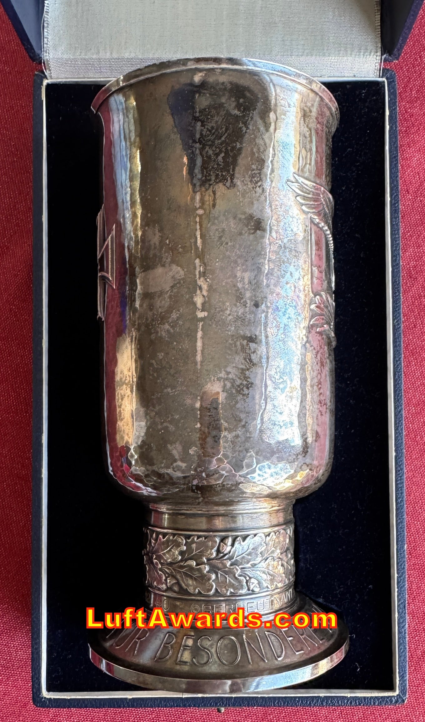 A CASED Honor Goblet 20 Kills 835 Silver Battle of Britain ACE ALL Documents AND Orig Photos