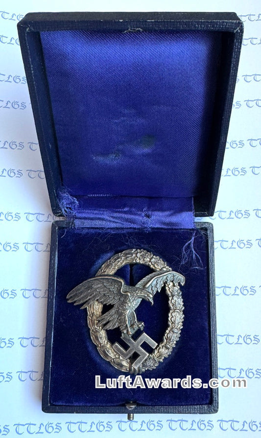 X-sold Cased 1st Pattern Assmann Observer Badge - Gorgeous and Rare
