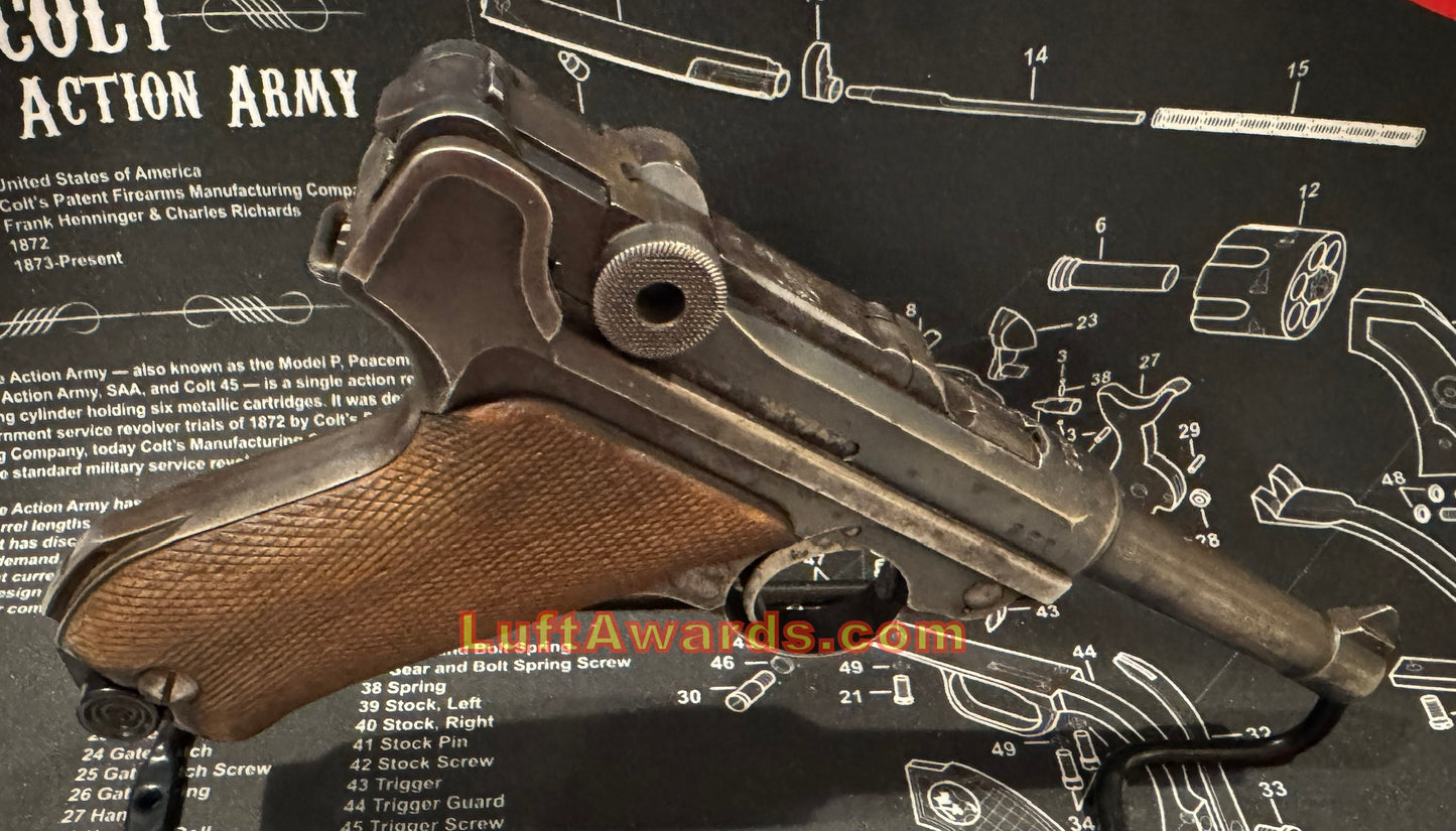 Erfurt Luger ~ 1916 ~ 9mm Firearm WWI Gun