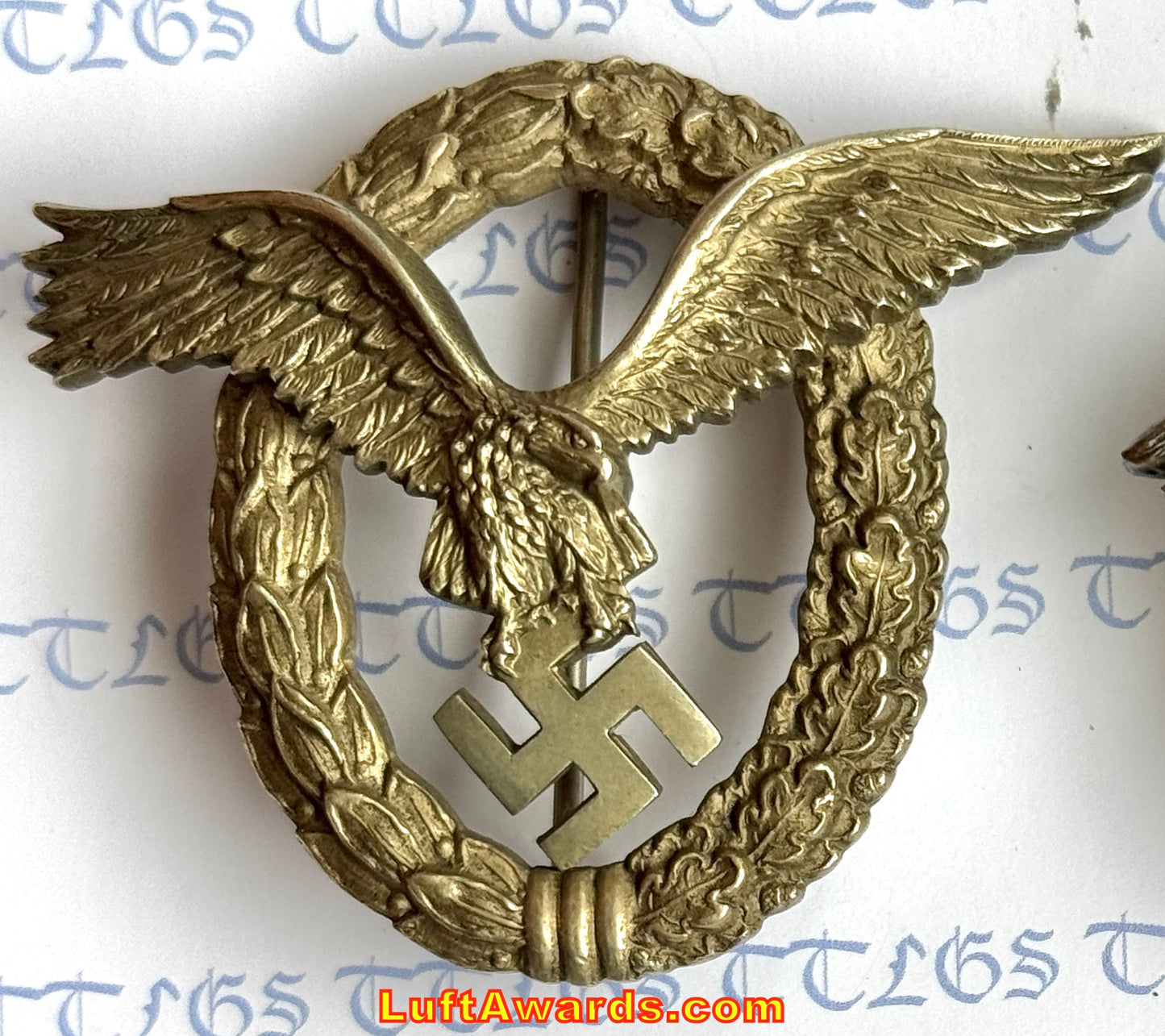 Luftwaffe Pilot Flugzeugfuhrer Badge on Juncker Parts
