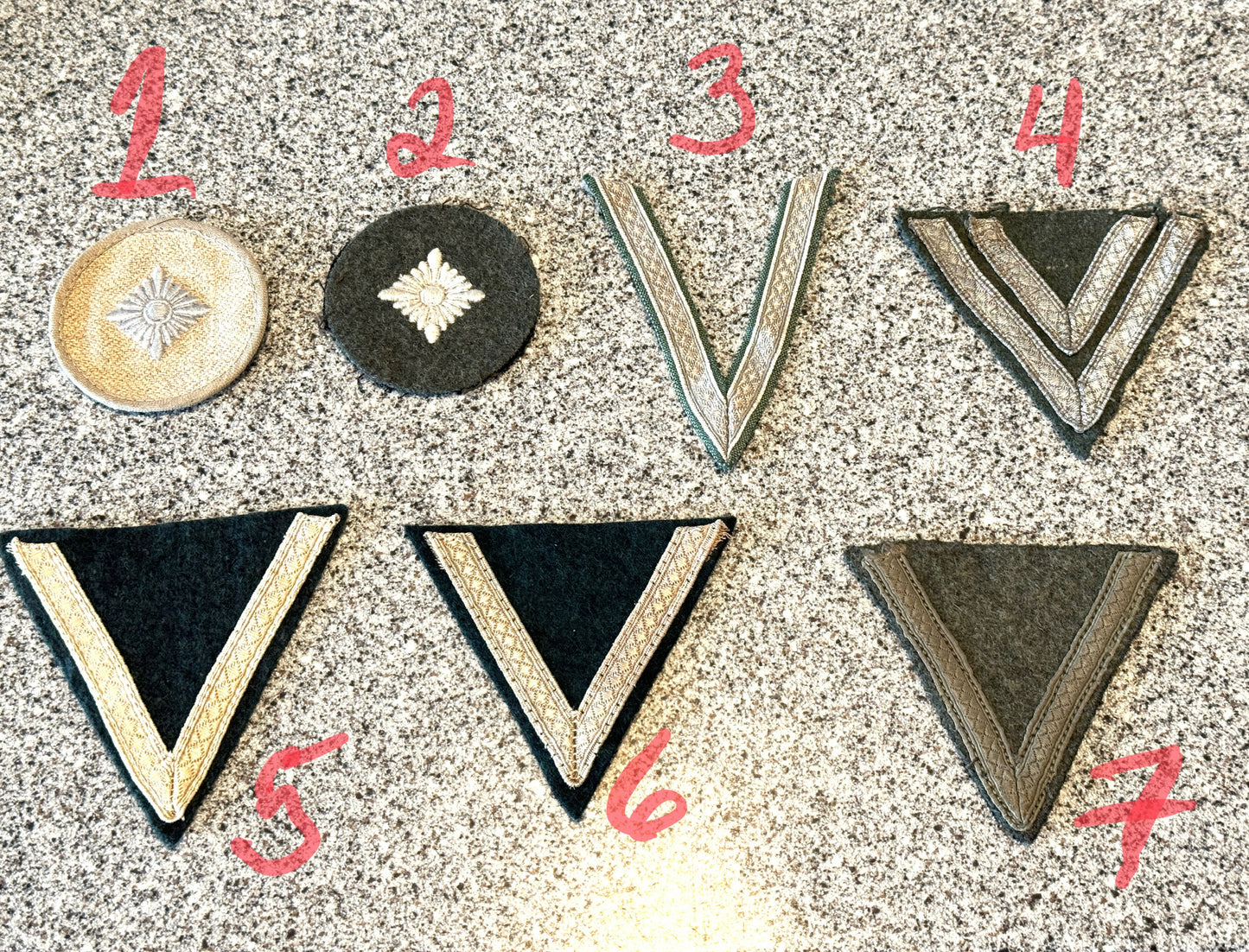 Rank Chevrons Indiviually Priced or Entire Lot