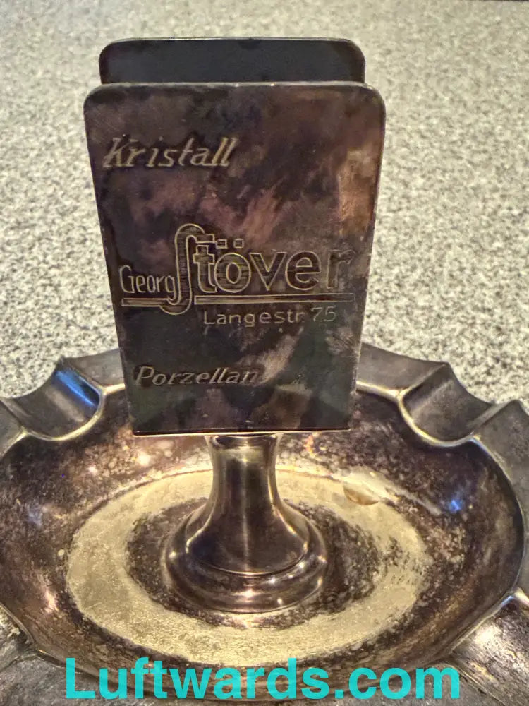 Jaeger Regiment 16 Wellner Match and Ashtray - Silver Silver Awards