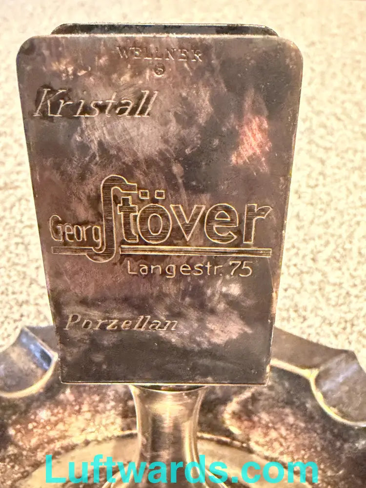 Jaeger Regiment 16 Wellner Match and Ashtray - Silver Silver Awards