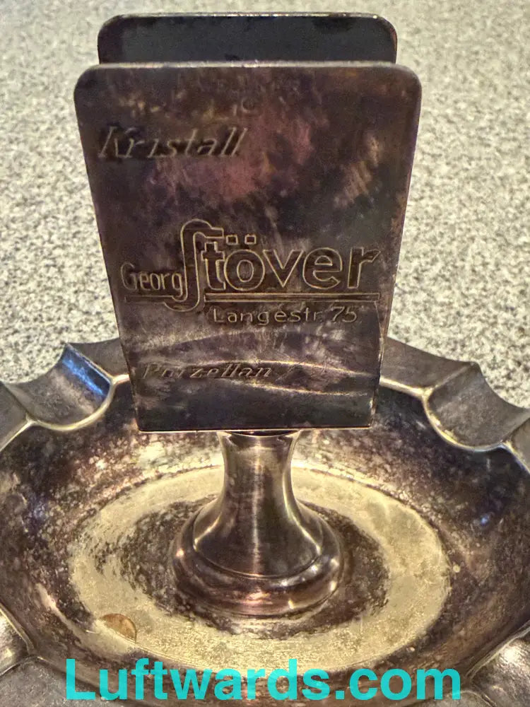 Jaeger Regiment 16 Wellner Match and Ashtray - Silver Silver Awards