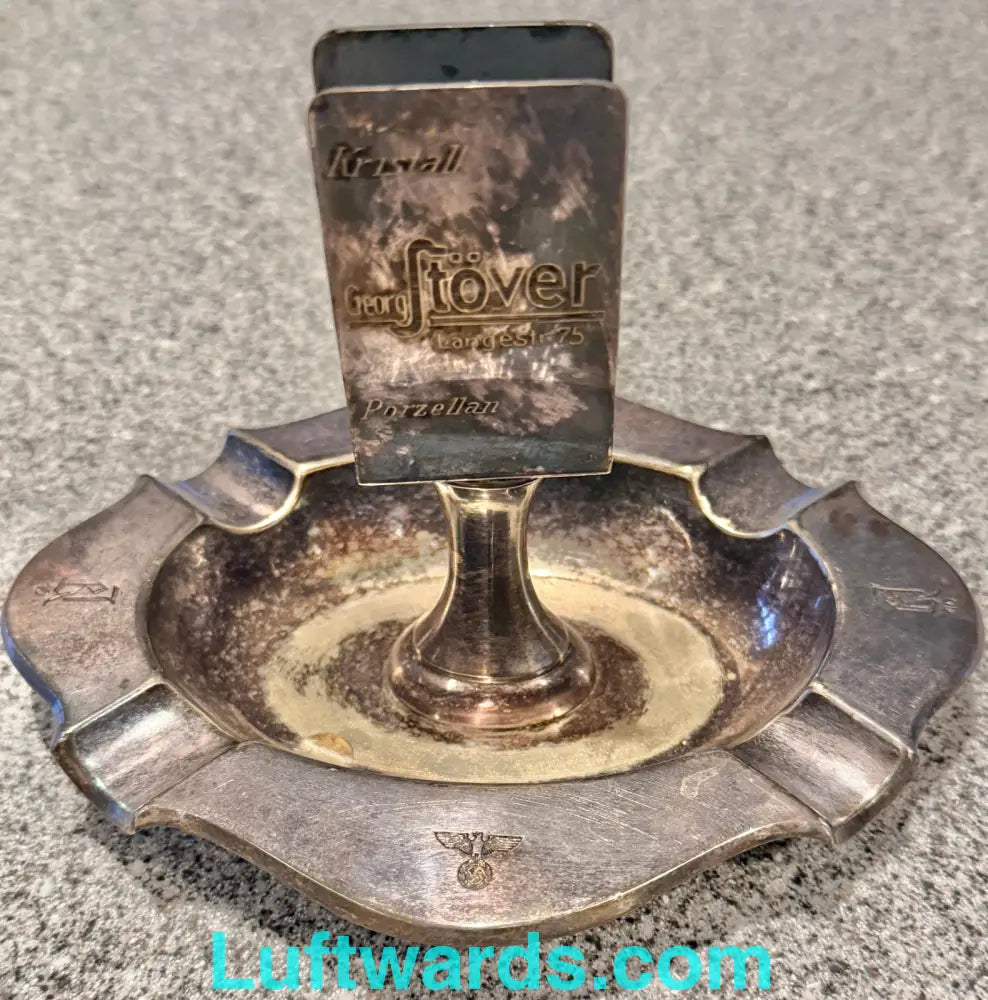 Jaeger Regiment 16 Wellner Match and Ashtray - Silver Silver Awards