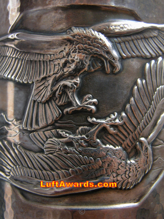 X SOLD  RK Knights Cross, Honor Goblet (835 Silver) BoB (Battle of Britain), Afrika, France, Werner Stumpf, 48+ Vics, JG53